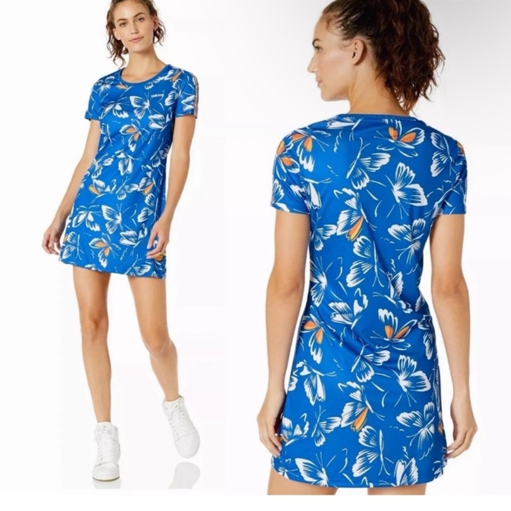Adidas Farm Rio Blue Dress with Butterfly Pattern